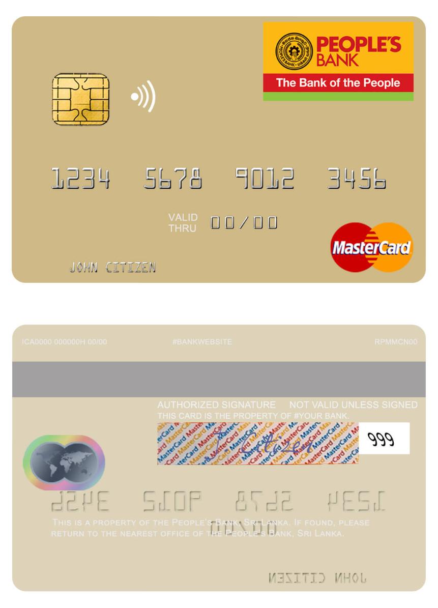 Sri Lanka People’s Bank mastercard